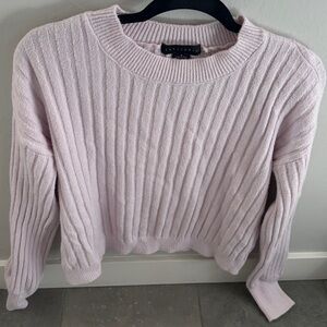 Sanctuary Light Pink Ribbed Crewneck Sweater